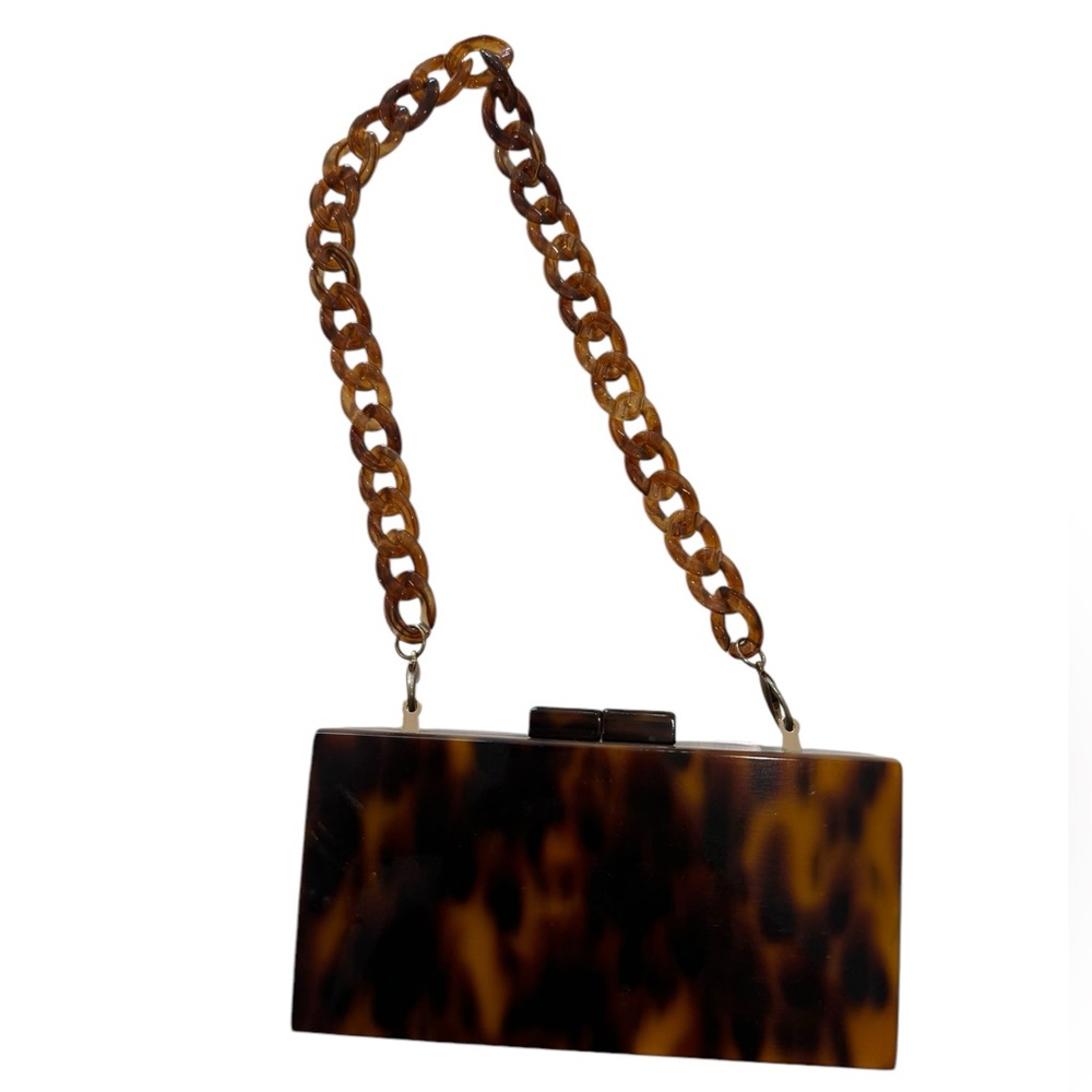 Tuckernuck Tortoiseshell Acrylic Bag with Chain
